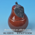 High quality ceramic food storage containers with pear design